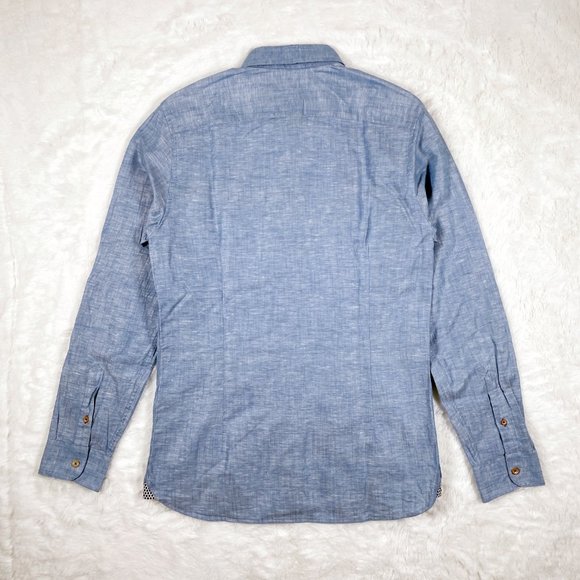 Ted Baker London Button Down Shirt Long Sleeve Size 3 - Picture 3 of 9